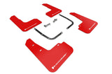 Rally Armor 19-21 Hyundai Veloster Turbo R-Spec Red UR Mud Flap w/ White Logo MF58-UR-RD/WH