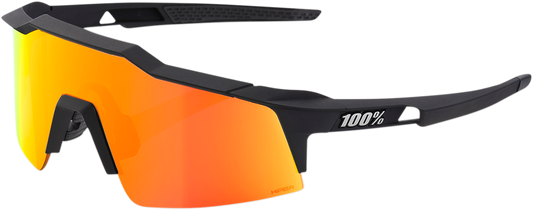 100% Speedcraft XS Sunglasses - Black - Red Mirror 60009-00008