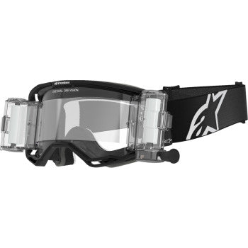 ALPINESTARS GOGGLES Vision 8 Roll-Off Goggle - Corp - Black - Clear  5101125-1529