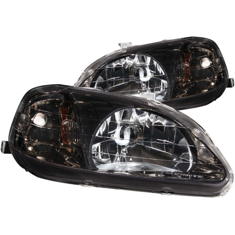 ANZO 1999-2000 Honda Civic Crystal Headlights Gun-Metal Gray 121234