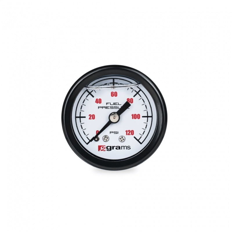 Grams Performance Universal 0-120 PSI Fuel Pressure Guage - White Face G2-99-1200W