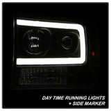 Spyder 99-04 Ford F250 Super Duty Projector Headlights - Light Bar - Black PRO-YD-FF25099V2-LB-BK 5084491