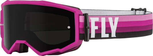 FLY RACING Zone Goggle Pink/Black W/ Dark Smoke Lens 37-51497