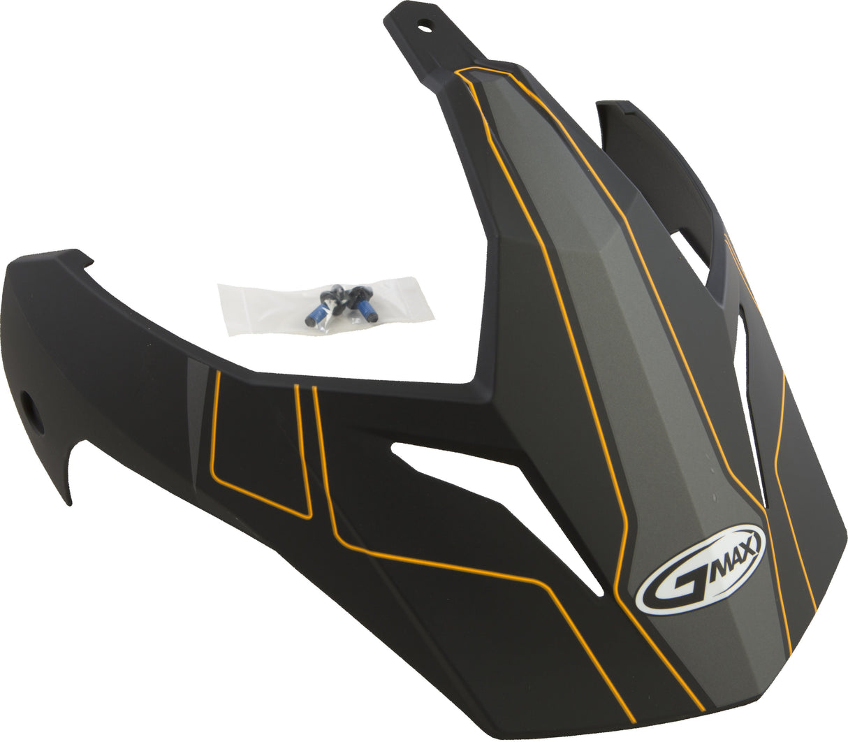 GMAX Visor W/Screws Expedition Matte Black/Hi-Vis Orang Gm-11 G011093