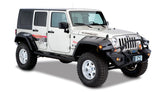 Bushwacker 07-18 Jeep Wrangler Unlimited Max Pocket Style Flares 2pc Extended Coverage - Black 10044-02