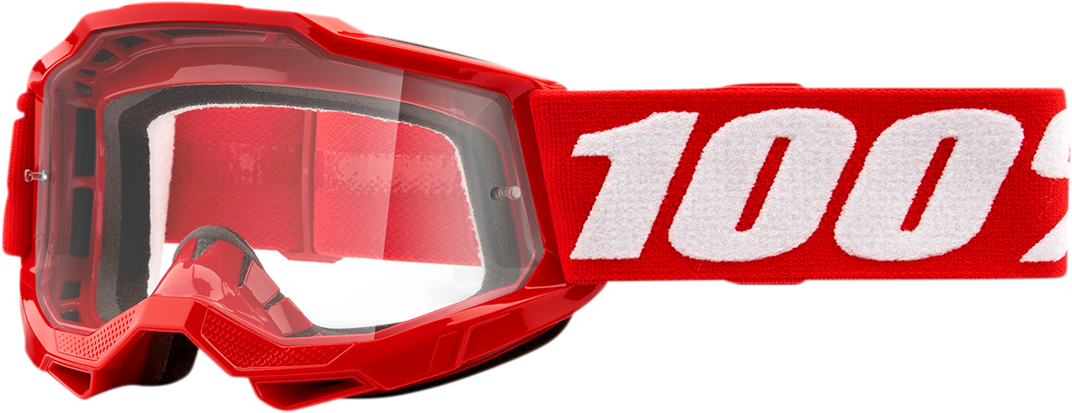 100% Youth Accuri 2 Goggles - Red - Clear 50024-00002