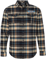 THROTTLE THREADS Drag Specialties Plaid Flannel Shirt - Khaki - Medium DRG25S82KHMR