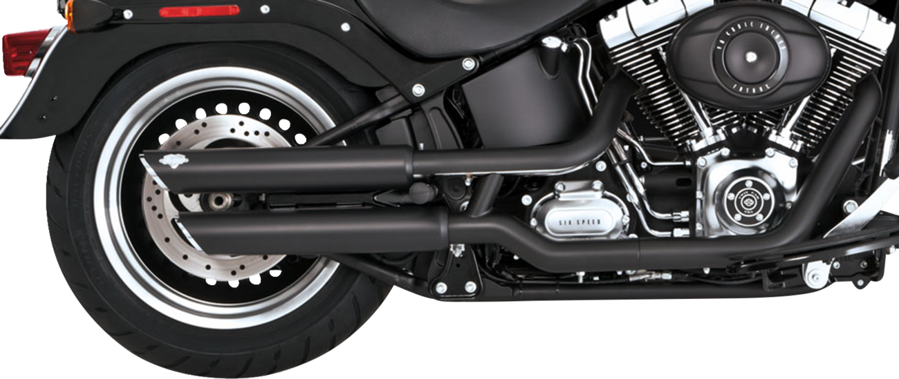 VANCE & HINES 3" Twin Slash Slip-On Mufflers - Black 46343