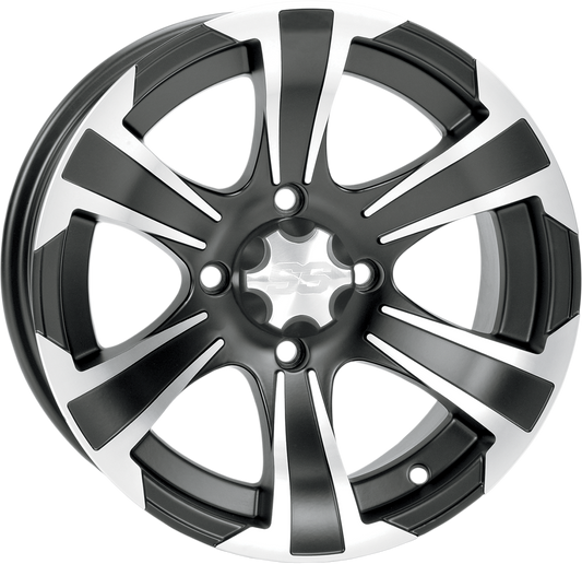 ITP SS312 Alloy Wheel - Front/Rear - Black Machined - 12x7 - 4/110 - 5+2 1228439536B