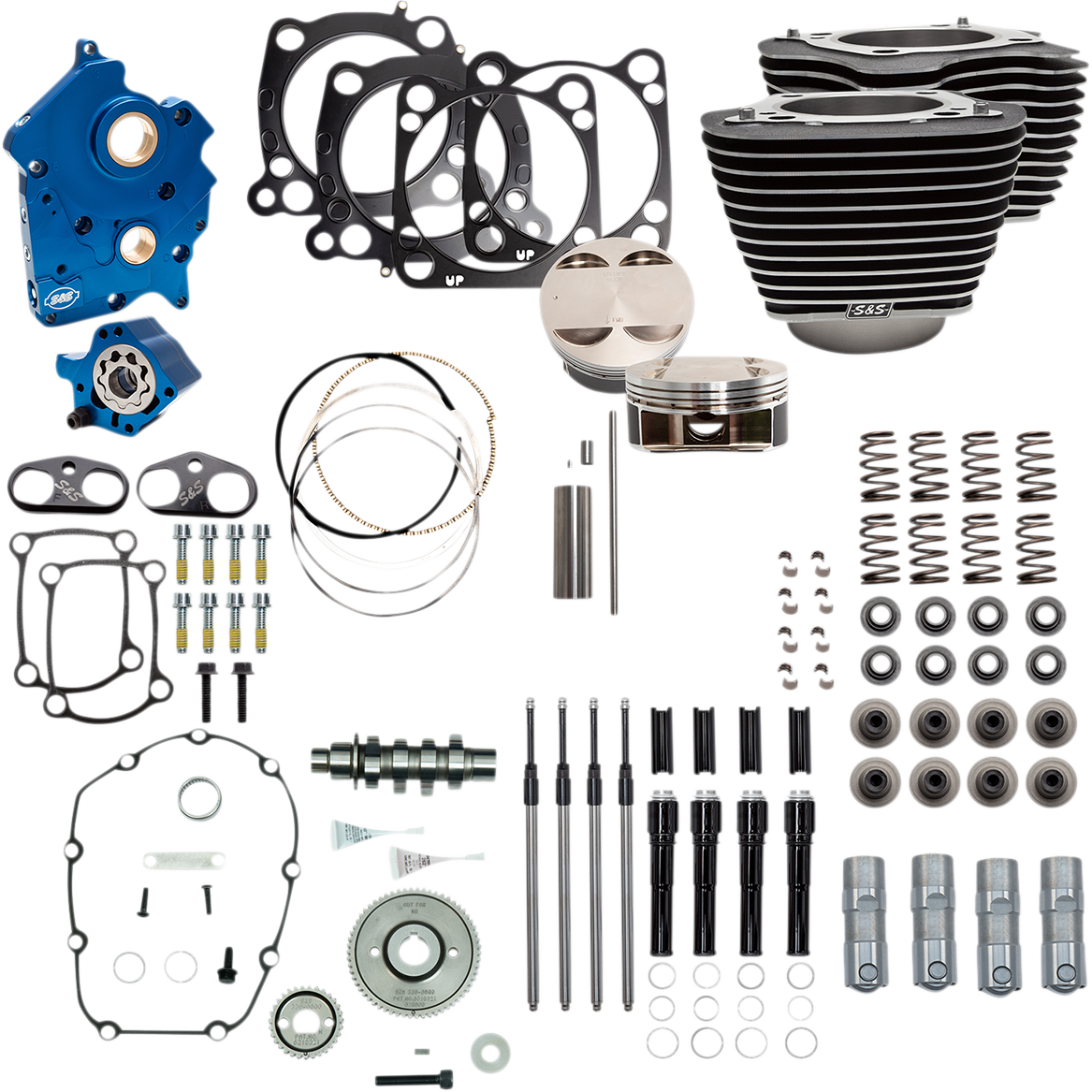 S&S CYCLE Power Package - Gear Drive - Oil Cooled - Highlighted Fins - M8 NOT RECOMMENDED F/TRIKES 310-1058A