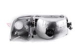 ANZO 1993-1997 Ford Ranger Crystal Headlights Chrome w/ Corner Lights 2pc 111119