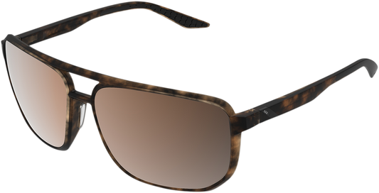 100% Konnor Aviator Sunglasses - Square - Havana - Bronze Polarized 61043-089-49