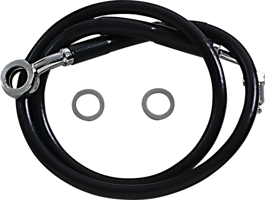 DRAG SPECIALTIES Brake Line - +8" - Black - '18-'22 Softail 618631-8BLK