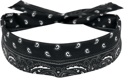 ZAN HEADGEAR Cooldanna Head Wrap - Black Paisley DP101