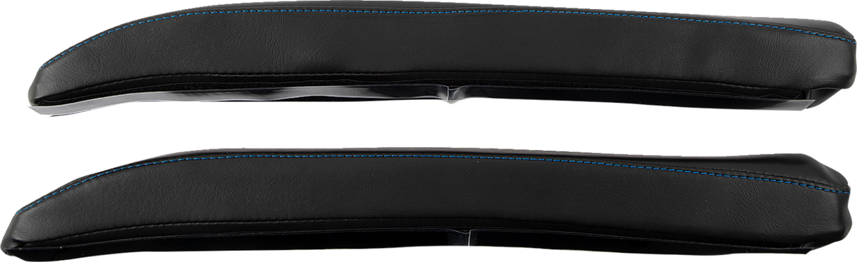 SHOW CHROME Kaliber Armrest Pads - Black w/ Blue Stitching - Slingshot '15-'22 H44-1BLUE