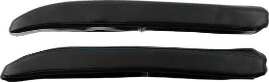 SHOW CHROME Kaliber Armrest Pads - Black w/ Blue Stitching - Slingshot '15-'22 H44-1BLUE