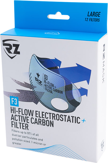 RZ MASK F3 Mask Filter - High Flow - 12 Pack - XL FL-8175:25677