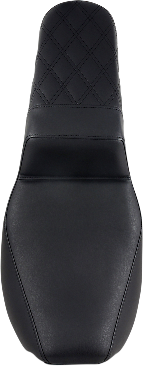 SADDLEMEN Step-Up Seat - Rear Lattice Stitch - Black 897-06-173
