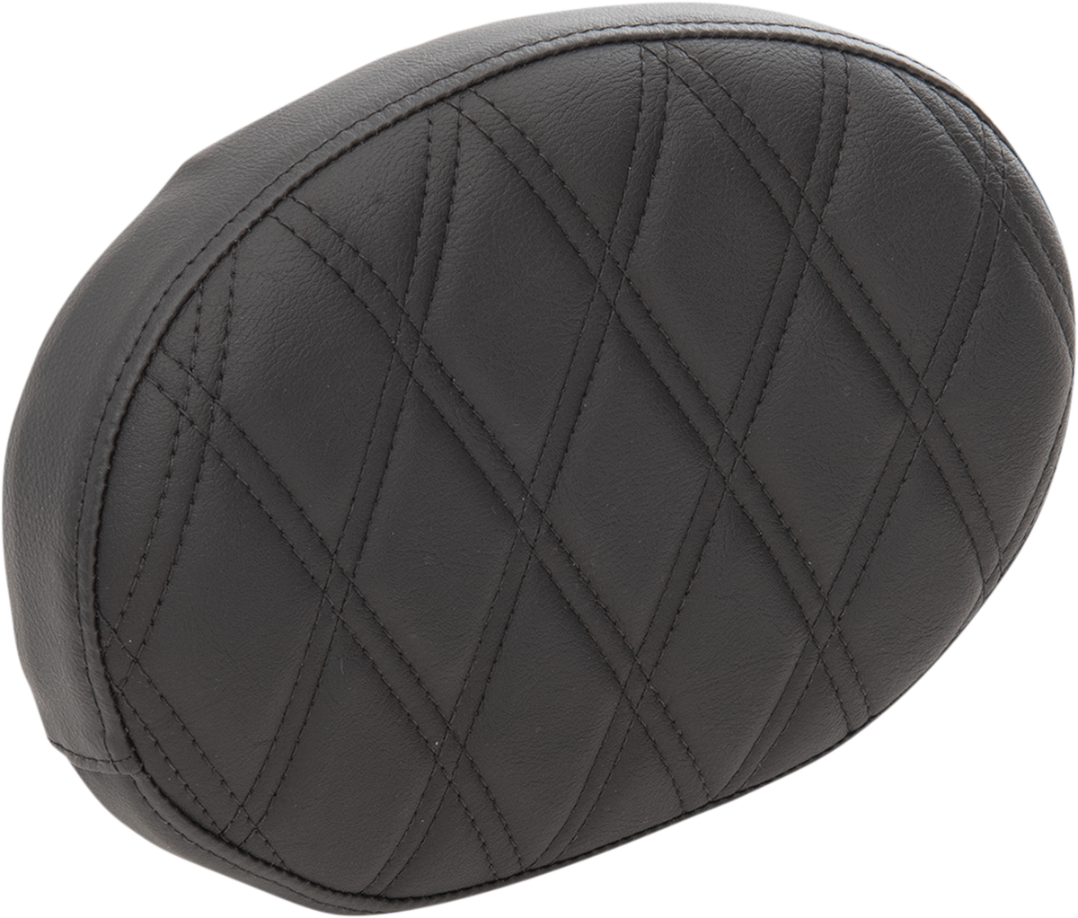 DRAG SPECIALTIES Backrest Pad - Oval - Double Diamond - Black 0822-0428