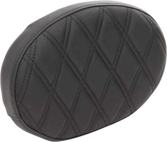 DRAG SPECIALTIES Backrest Pad - Oval - Double Diamond - Black 0822-0428