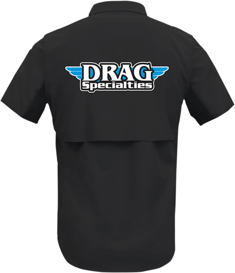 THROTTLE THREADS Drag Specialties Vented Shop Shirt - Black - Small DRG31ST26BKSM