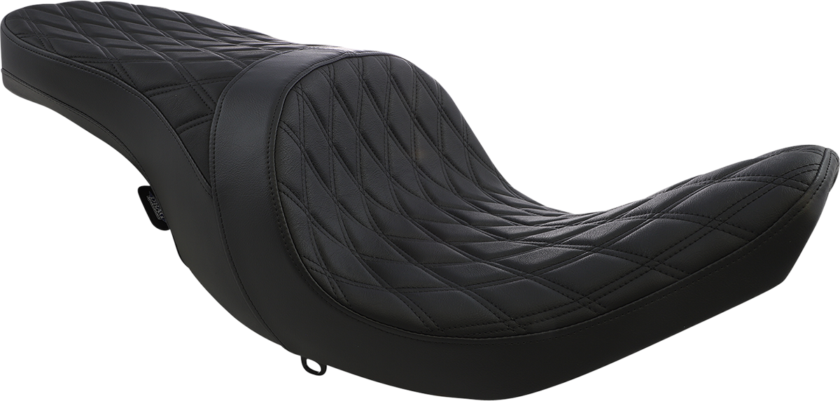 DRAG SPECIALTIES Low Profile Touring Seat - Black - Smooth - Vinyl - '14-'22 Indian 0810-2273