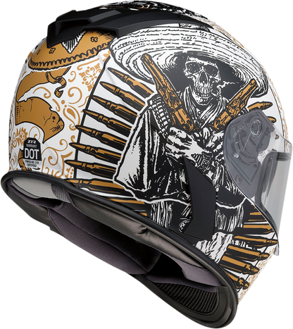 Z1R Warrant Helmet - Sombrero - White/Gold - Small 0101-14165