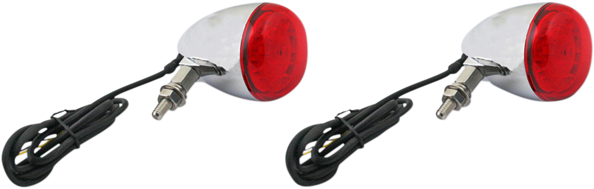 CUSTOM DYNAMICS ProBEAM® Universal Turn Signals - Chrome/Red PB-UNV-RTS-R-C