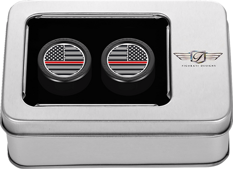 FIGURATI DESIGNS Docking Hardware Covers - American Flag - Contrast Cut - Black FD75-DC-2730-BK
