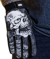 LETHAL THREAT Good N Evil Skulls Gloves - Black - Large GL15021L