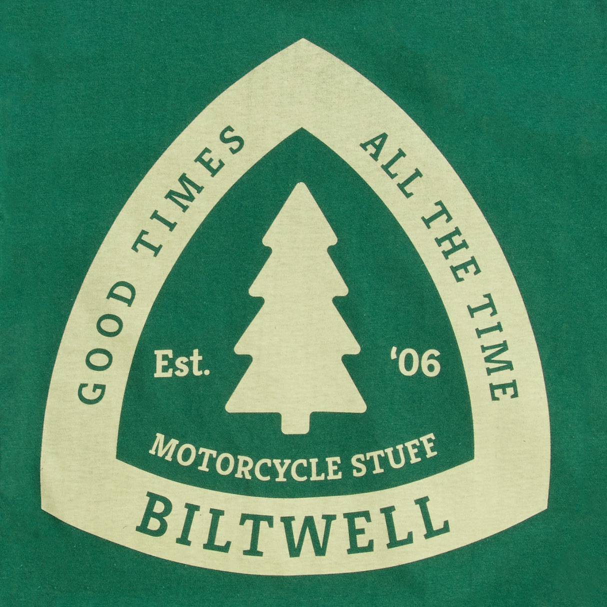 BILTWELL Good Times T-Shirt - Olive - Small 8101-075-002