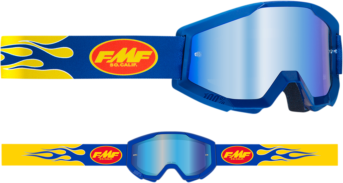 Gafas FMF PowerCore - Flame - Azul marino - Espejo azul F-50051-00007 2601-3008 