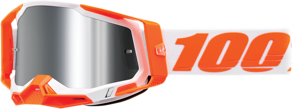 100% Racecraft 2 Goggles - Orange - Silver Flash Mirror 50010-00013