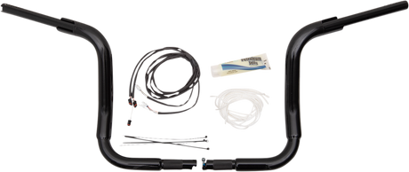 FAT BAGGERS INC. Handlebar Kit - Rounded Top - 12" - Black 809512-B