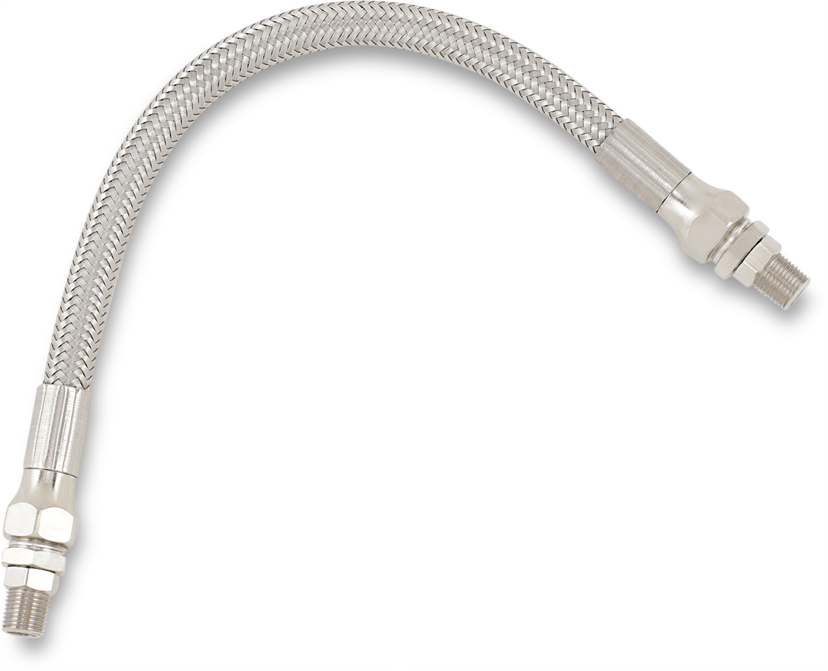 DRAG SPECIALTIES Línea de aceite con accesorios - Acero inoxidable - 10" 610