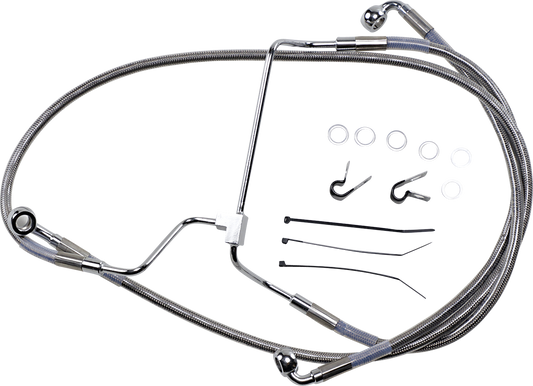 DRAG SPECIALTIES Brake Line - +12" - Stainless Steel 614085-12