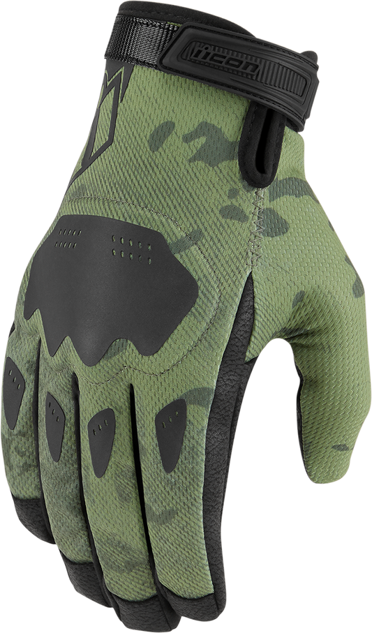 ICON Hooligan™ CE Gloves - Green Camo - 3XL 3301-4407