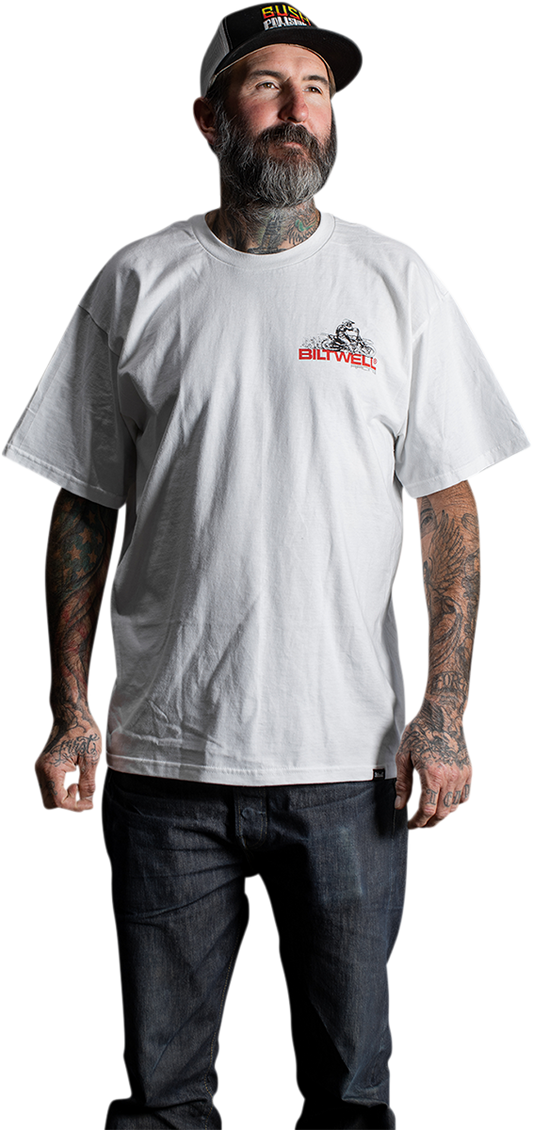 BILTWELL Spare Parts T-Shirt - White - Medium 8101-054-003