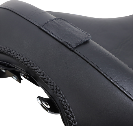 MUSTANG Wide Solo Seat - With Backrest - Vintage - Black - Smooth 79914