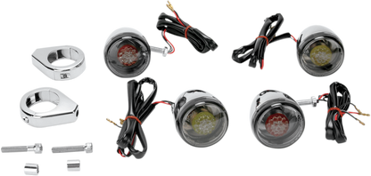 DRAG SPECIALTIES Turn Signal Kit - Red/Smoke 12-0212