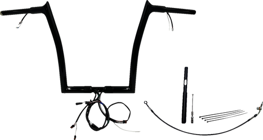 FAT BAGGERS INC. Handlebar Kit - Pointed Top - 14" - Black 912914-B