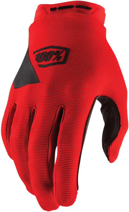 100% Ridecamp Gloves - Red - Medium 10011-00021