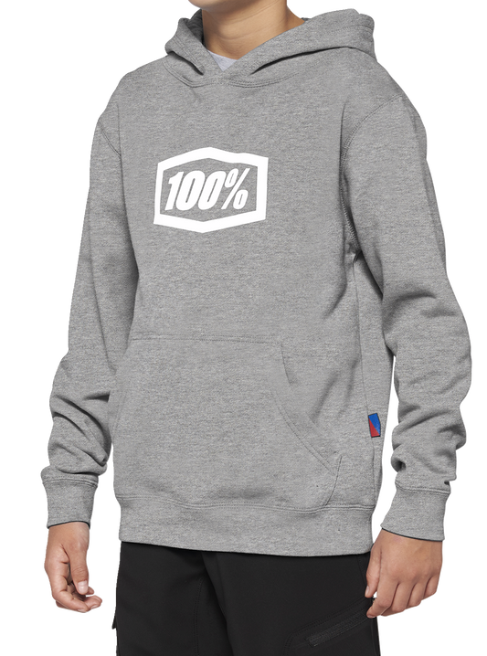 100% Youth Icon Hoodie - Gray - Medium 20030-00005