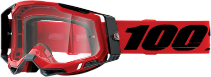 100% Racecraft 2 Goggles - Red - Clear 50009-00003