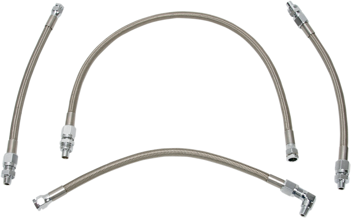 DRAG SPECIALTIES Kit de línea de aceite - Acero inoxidable - Softail 606002