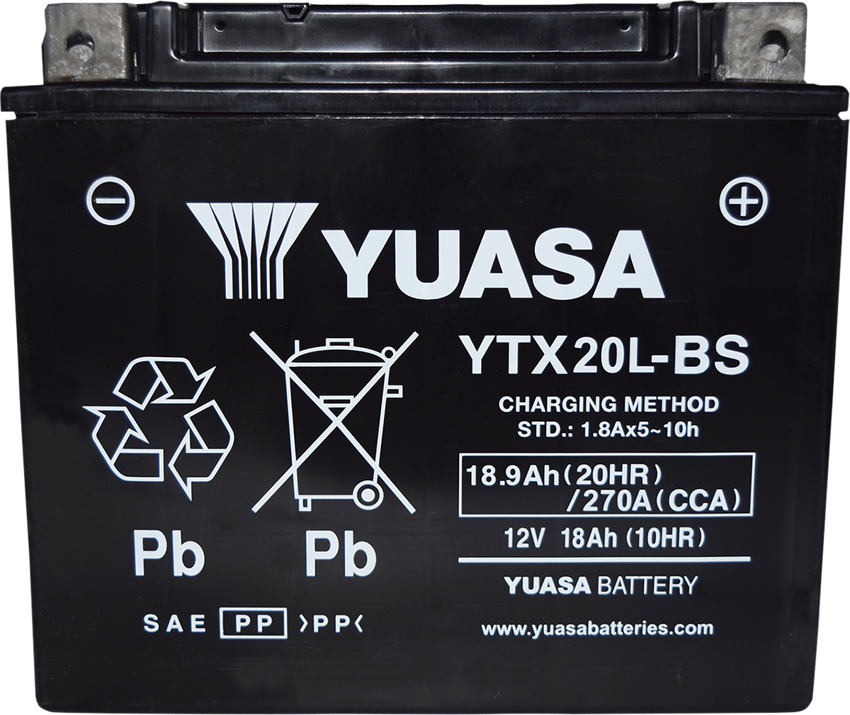 YUASA AGM Battery - YTX20L-BS YUAM320BSTWN