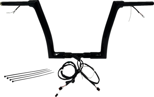 FAT BAGGERS INC. Handlebar Kit - Flat Top - 12" - Black 601312-B