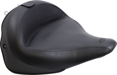 MUSTANG Wide Solo Seat - With Backrest - Vintage - Black - Smooth 79914