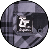 THROTTLE THREADS Long-Sleeve Flannel Shirt - Gray/Black - Medium TT636S68GYMR