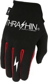 THRASHIN SUPPLY CO. Stealth Gloves - Black/Red - Small SV1-02-08